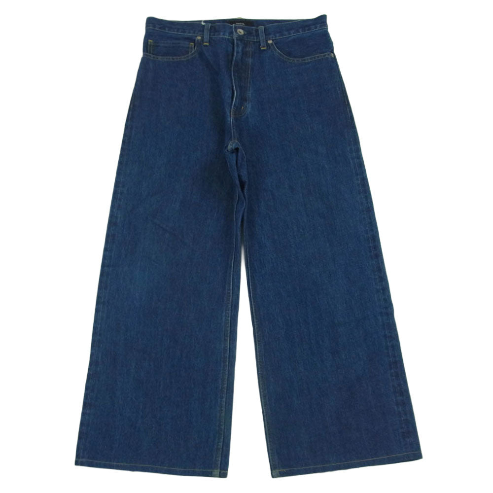 エンソウ 80E WIDE STRAIGHT ワイド ストレート デニム パンツ コットン 日本製 インディゴブルー系 30【中古】