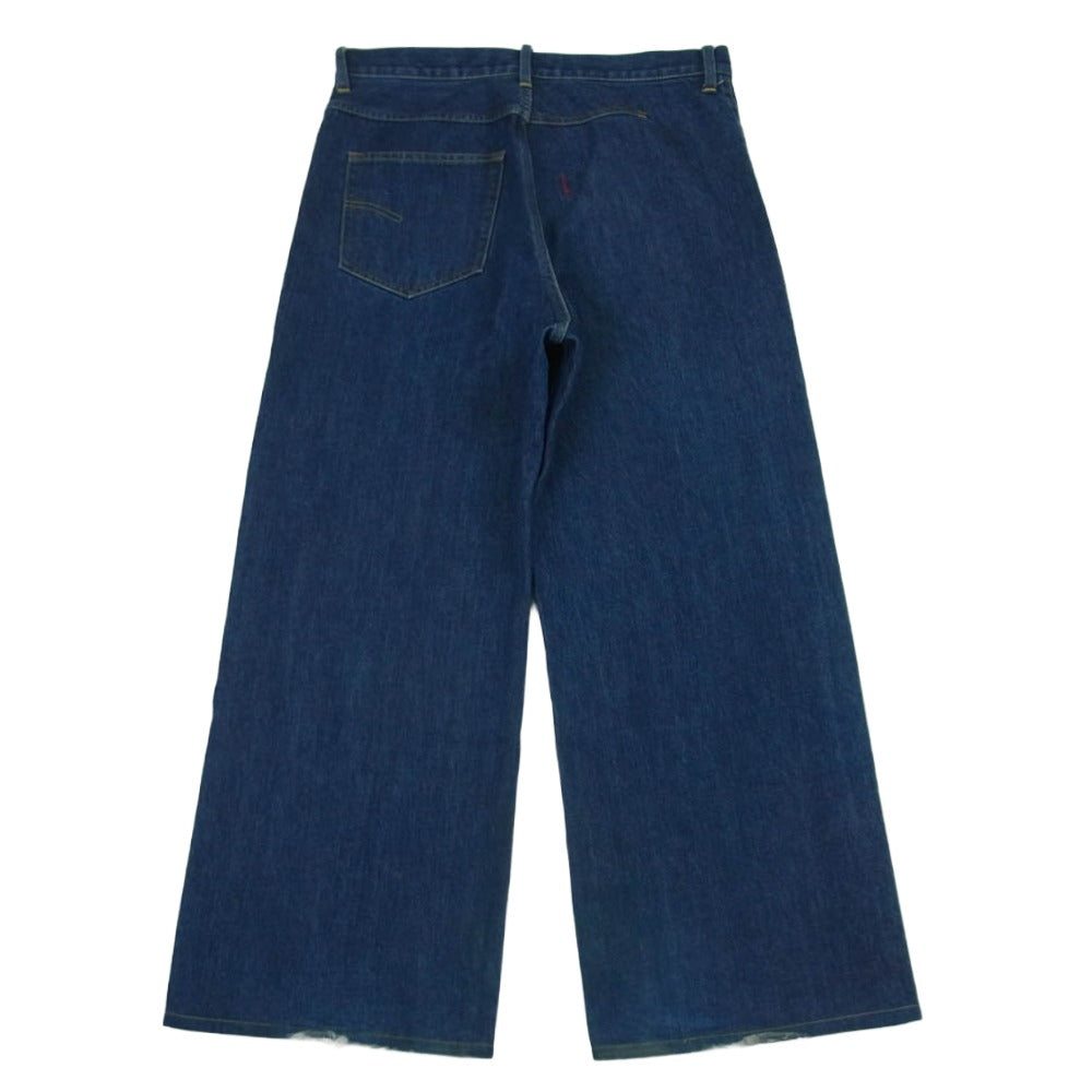 エンソウ 80E WIDE STRAIGHT ワイド ストレート デニム パンツ コットン 日本製 インディゴブルー系 30【中古】