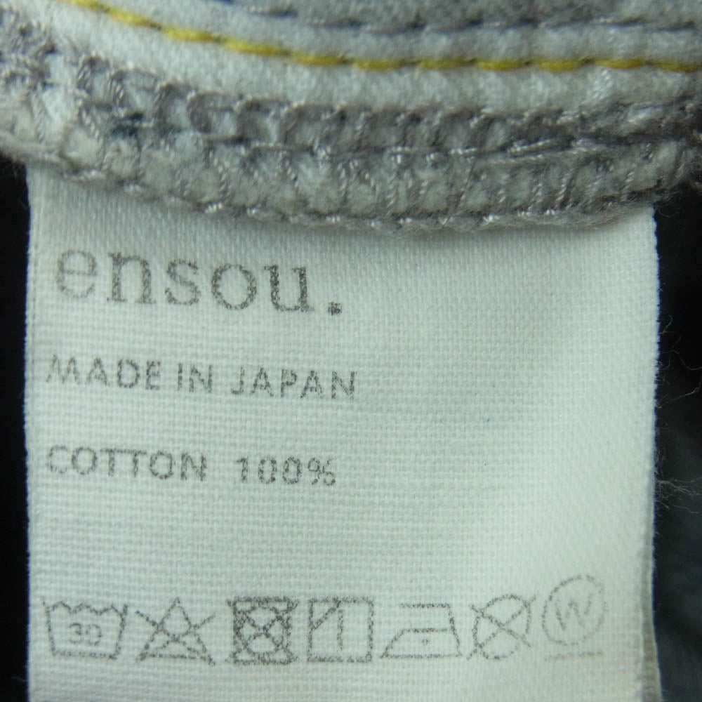 エンソウ 80E WIDE STRAIGHT ワイド ストレート デニム パンツ コットン 日本製 インディゴブルー系 30【中古】