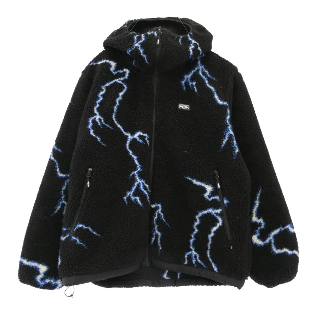 CHALLENGER チャレンジャー 25AW CLG-JK 025-12 THUNDERBOLT BOA HOODIE サンダーボルト ボア ジップアップ フーディー ジャケット ブラック系 M【中古】