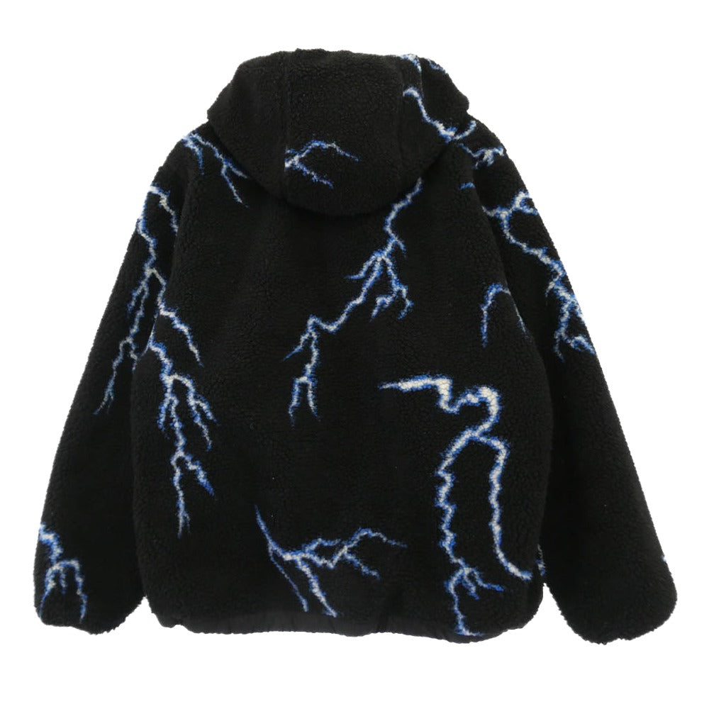CHALLENGER チャレンジャー 25AW CLG-JK 025-12 THUNDERBOLT BOA HOODIE サンダーボルト ボア ジップアップ フーディー ジャケット ブラック系 M【中古】