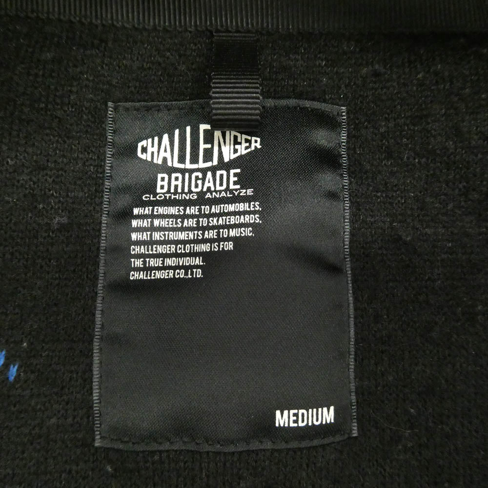 CHALLENGER チャレンジャー 25AW CLG-JK 025-12 THUNDERBOLT BOA HOODIE サンダーボルト ボア ジップアップ フーディー ジャケット ブラック系 M【中古】