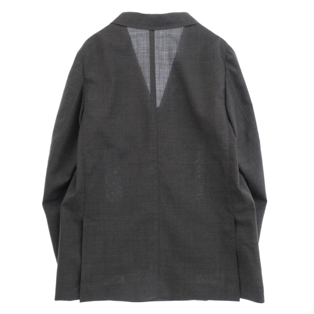 クチュールドアダム 23SS 23SS-007 ピークドラペル 金ボタン ダブル ウール テーラード ジャケット グレー系 38【中古】