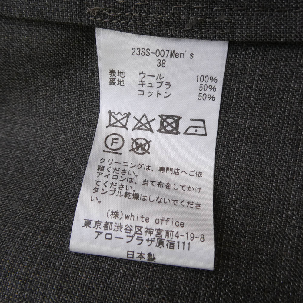クチュールドアダム 23SS 23SS-007 ピークドラペル 金ボタン ダブル