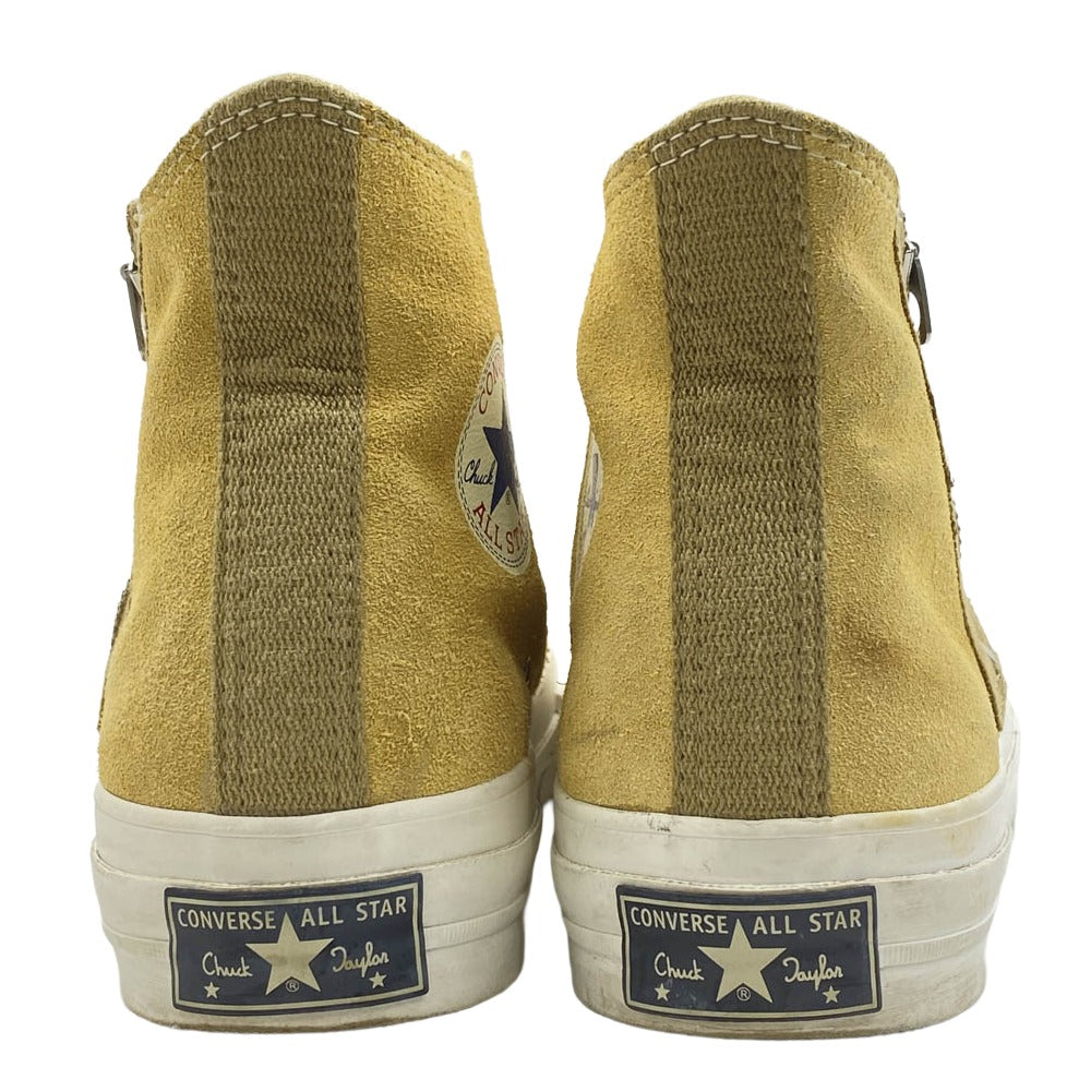CONVERSE コンバース 1CL446 × NIGO ニゴー CHUCK TAYLOR SUEDE Z HI チャックテイラー スエード ジップ ハイカットスニーカー イエロー系 ベージュ系 26cm【中古】
