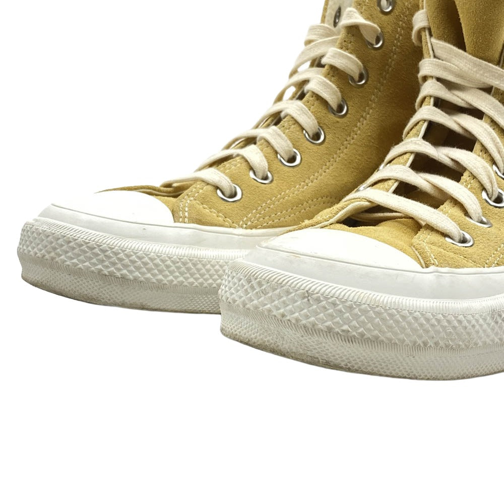 CONVERSE コンバース 1CL446 × NIGO ニゴー CHUCK TAYLOR SUEDE Z HI チャックテイラー スエード ジップ ハイカットスニーカー イエロー系 ベージュ系 26cm【中古】