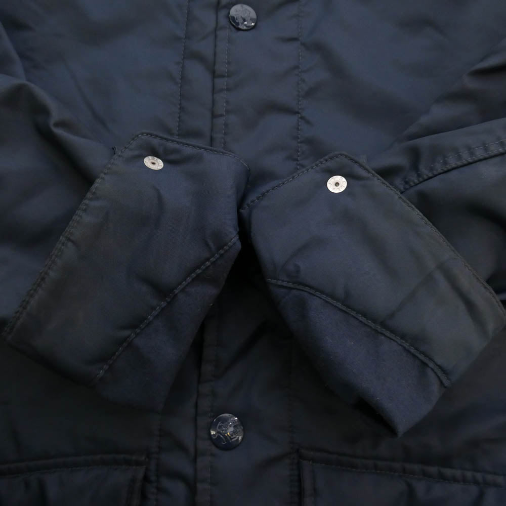TENDERLOIN テンダーロイン 18AW T-NYLON COVER ALL バックロゴ プリント ブランケットライニング ナイロン カバーオール ジャケット ネイビー系 S【中古】 TENDERLOIN テンダーロイン 18AW T-NYLON COVER ALL バックロゴ