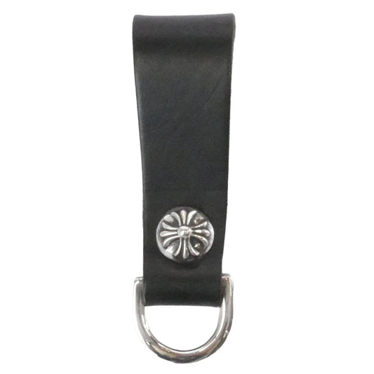 CHROME HEARTS クロムハーツ（原本無） BELT LOOP D RING Dカン クロスボールボタン ベルトループ ブラック系 シルバー系【美品】【中古】