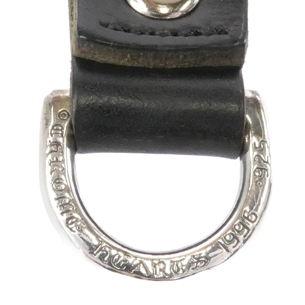 CHROME HEARTS クロムハーツ（原本無） BELT LOOP D RING Dカン クロスボールボタン ベルトループ ブラック系 シルバー系【美品】【中古】