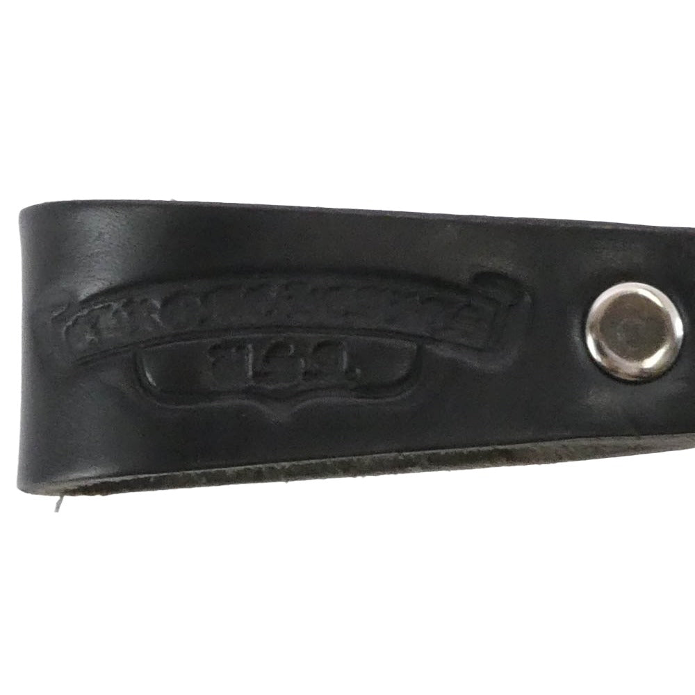 CHROME HEARTS クロムハーツ（原本無） BELT LOOP D RING Dカン クロスボールボタン ベルトループ ブラック系 シルバー系【美品】【中古】