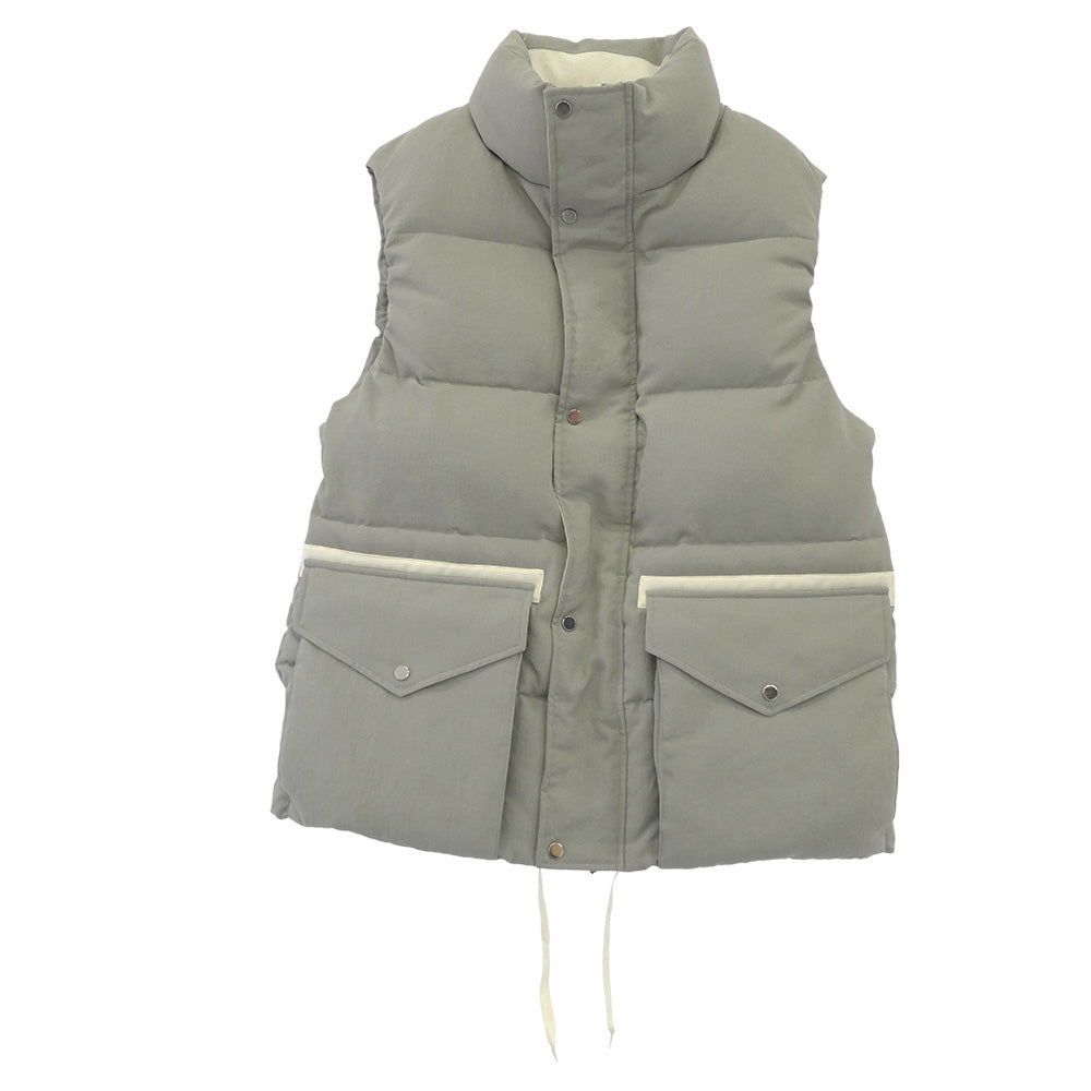 SOPHNET. ソフネット SPNT-252019 HOLLOW TUSSAH DOWN VEST ホロウ タッサー ダウン ベスト セージグリーン系 2【極上美品】【中古】