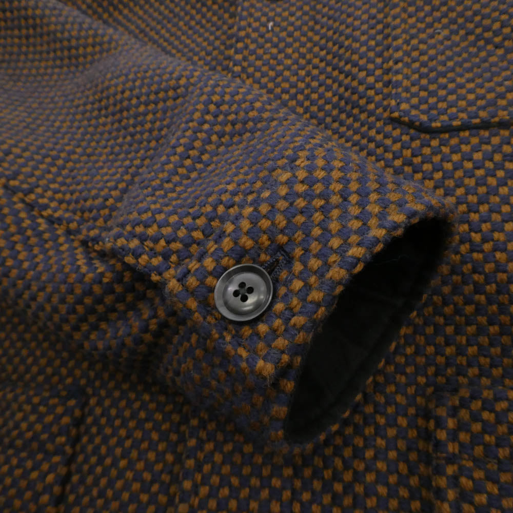 SOPHNET. ソフネット SPNT-252006 LEATHER COLLAR COVERALL / Kvadrat Sisu ブラウン系 ネイビー系 4【極上美品】【中古】