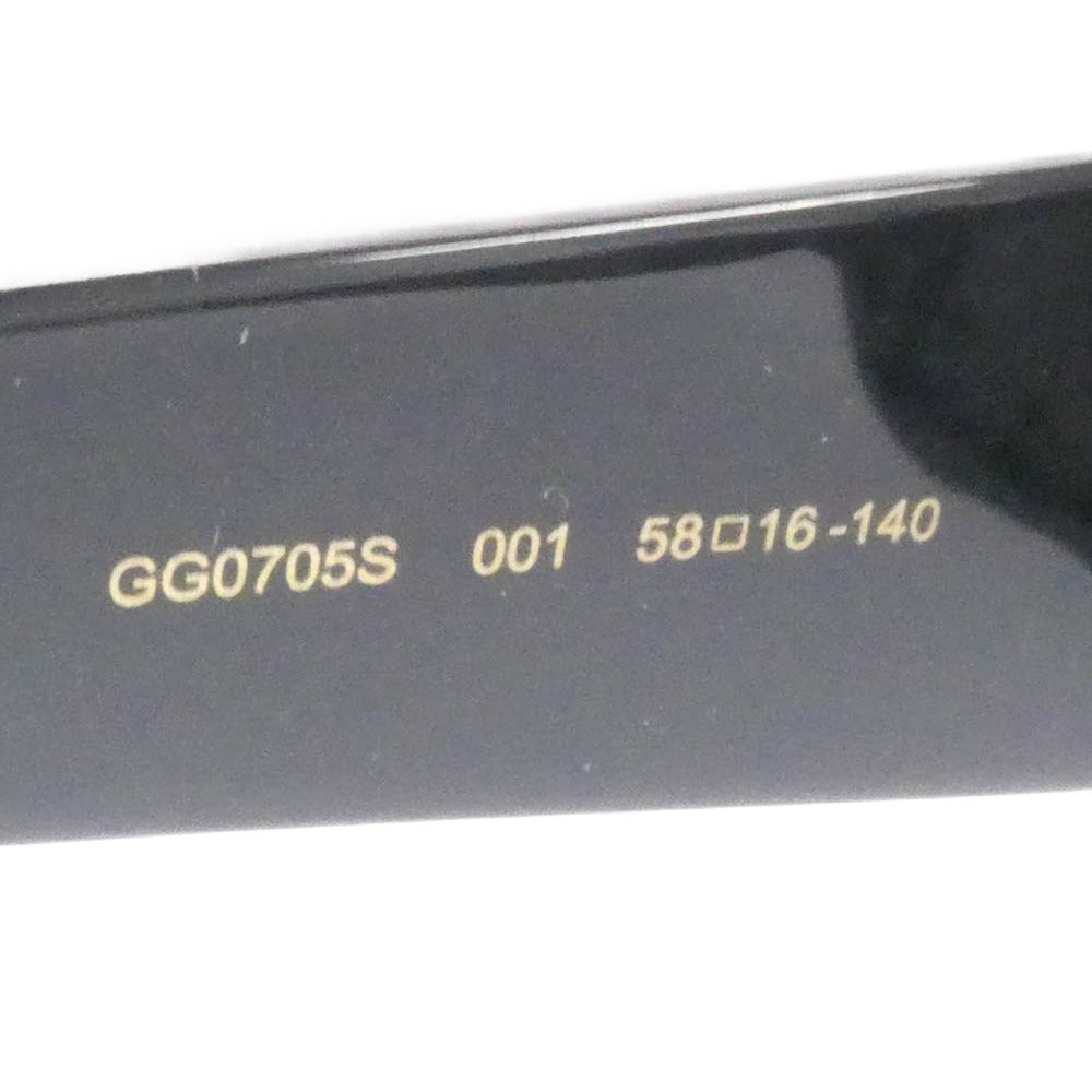 GUCCI グッチ GG0705S 001 RECTANGULAR SUNGLASSES サングラス フレーム：ブラック系 58□16-140【中古】