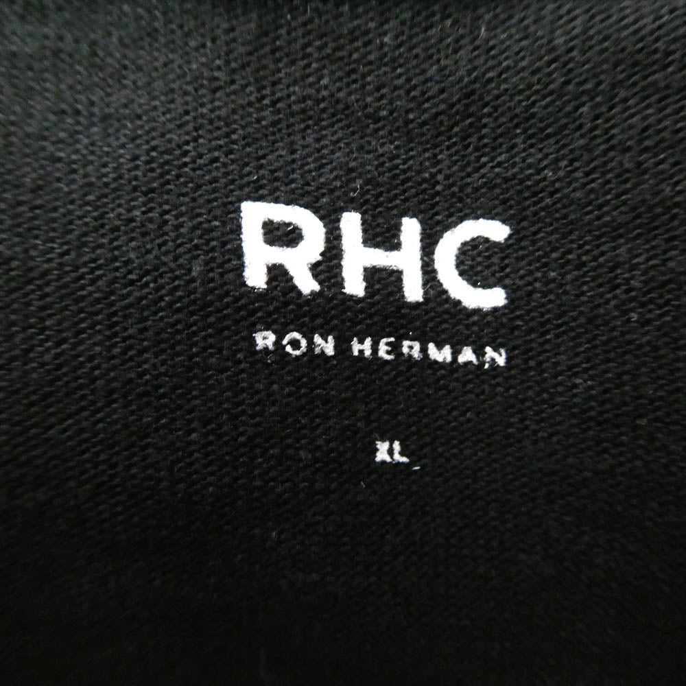 Ron Herman ロンハーマン RHC ポケット付き クルーネック 半袖 Tシャツ ブラック ブラック系 XL【中古】