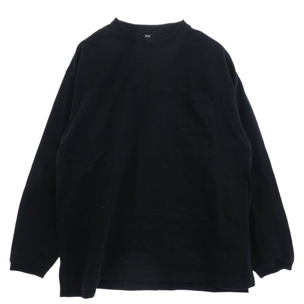 Ron Herman ロンハーマン 3120900164 RHC Wide Crew Neck Long Sleeve Tee ワイド クルーネック ロングスリーブ 長袖 Tシャツ ブラック ブラック系 XL【中古】