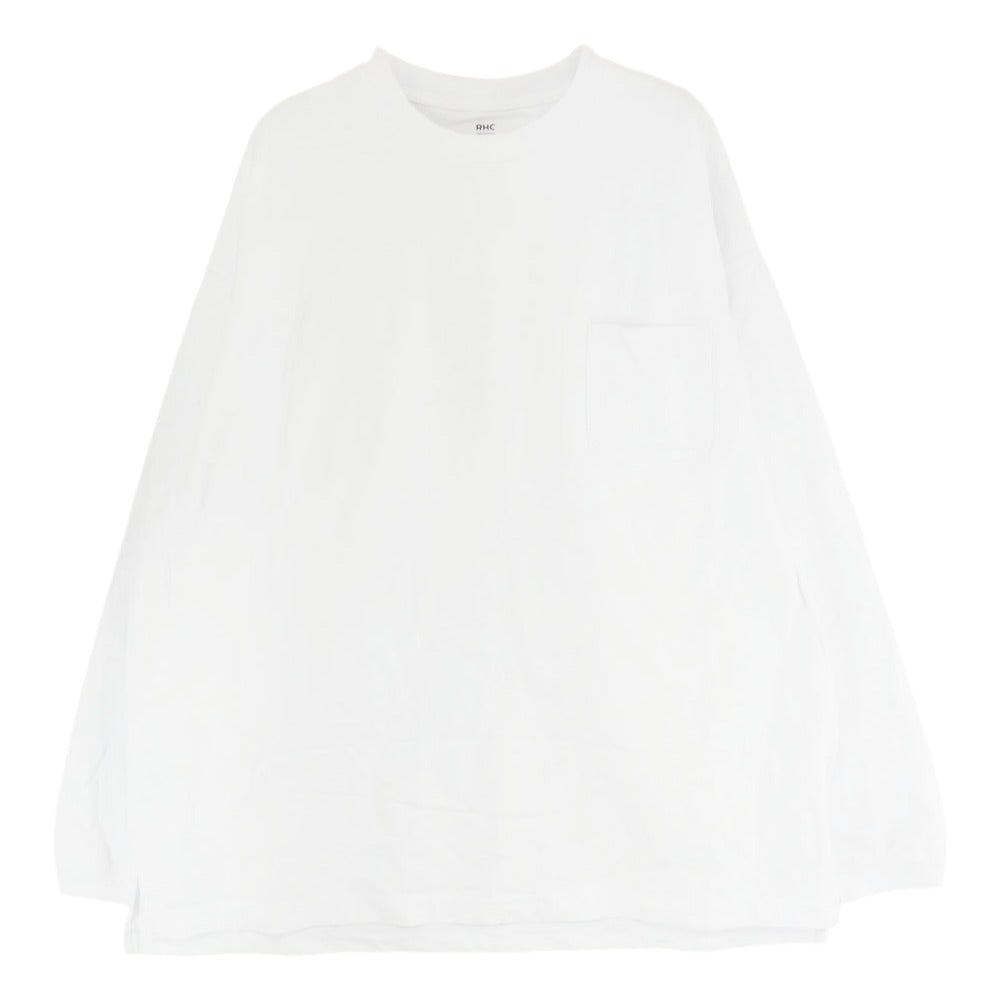 Ron Herman ロンハーマン 3120900164 RHC Wide Crew Neck Long Sleeve Tee ワイド クルーネック ロングスリーブ 長袖 Tシャツ ホワイト系 XL【中古】