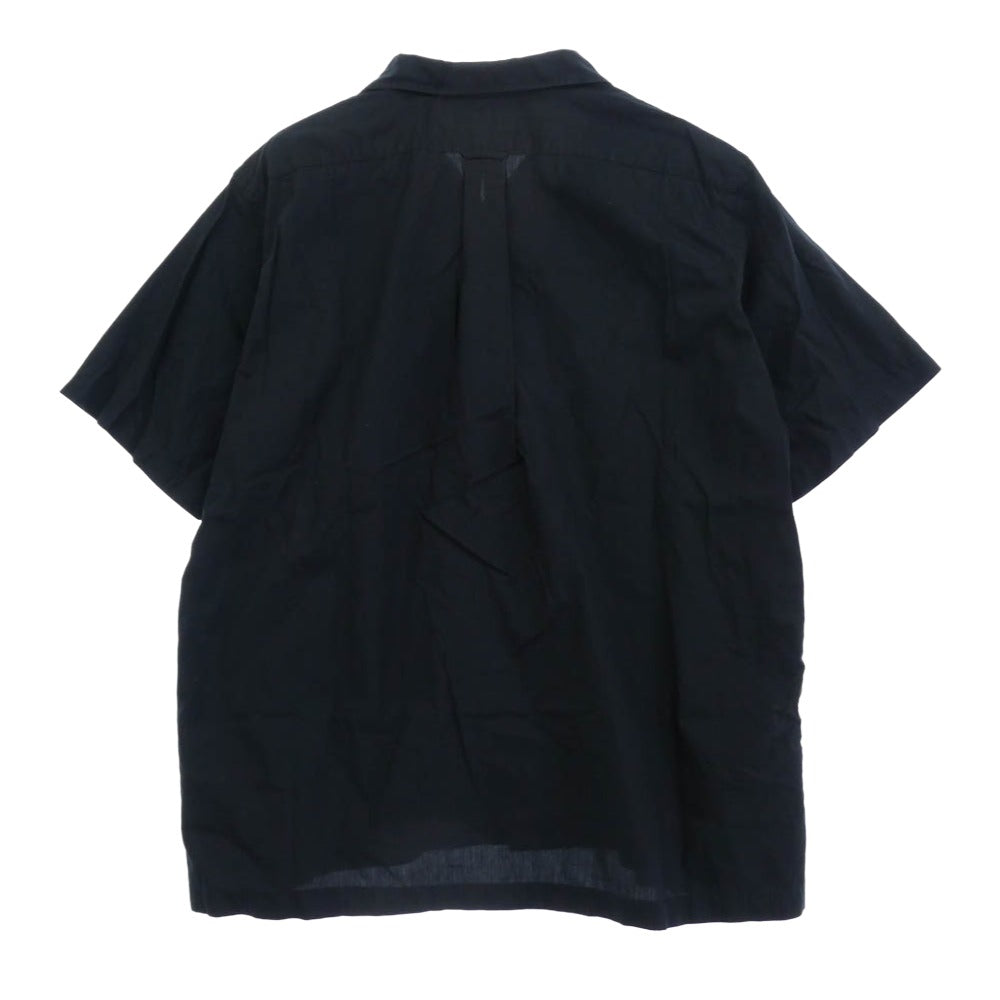 POLO RALPH LAUREN ポロ・ラルフローレン CALDWELL ポニーロゴ刺繍 オーバーサイズ オープンカラー 半袖 シャツ ブラック系 XL【中古】