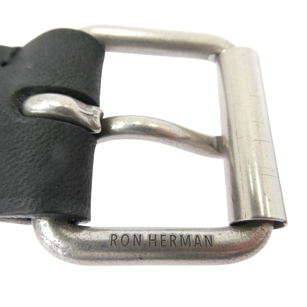 Ron Herman ロンハーマン Italian Leather Belt イタリアンレザー ベルト ブラック系【中古】
