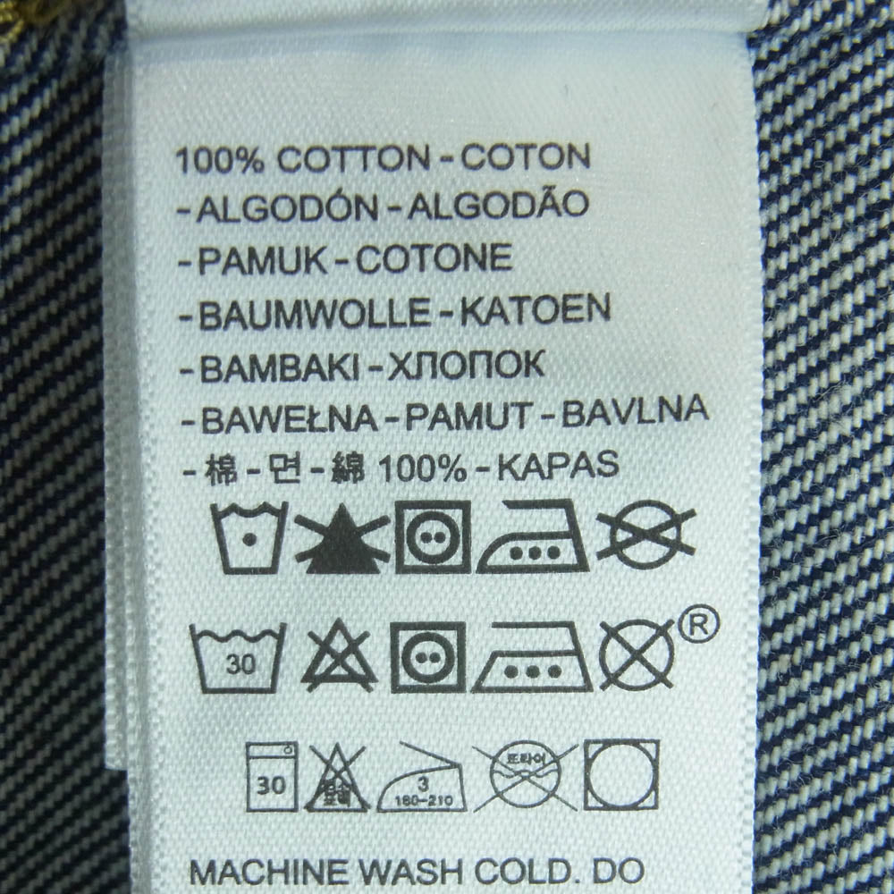 Levi's リーバイス S110784 別注 PREMIUM 1st 復刻 濃紺 プレミアム ファースト ブランクタブ シンチバック デニム ジャケット インディゴブルー系 XL【中古】