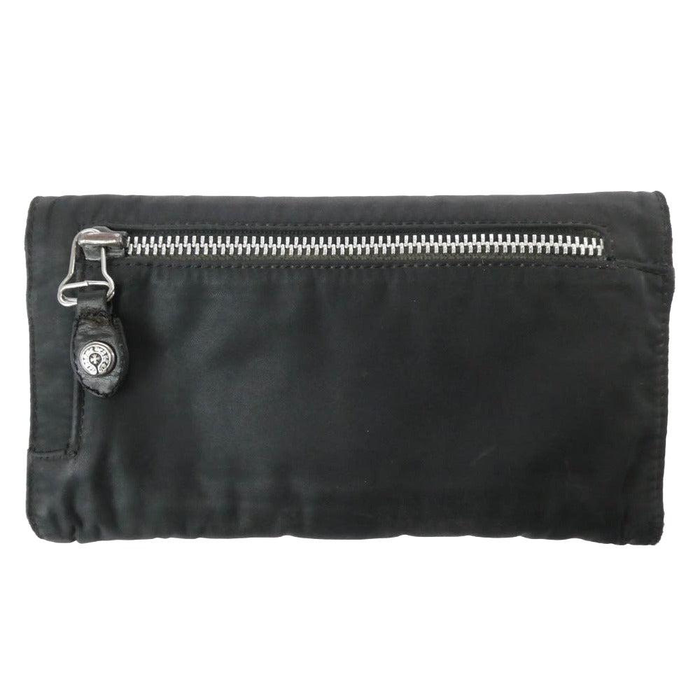 CHROME HEARTS クロムハーツ WAVE ウェーブ ホースシューボタン ナイロンウォレット 財布 ブラック CHROME HEARTS クロムハーツ（原本無） WAVE ウェーブ ホースシュー