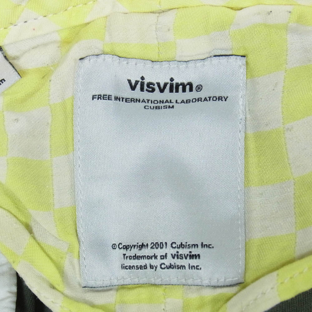 VISVIM ビズビム VS0001258 HIGH WATER CHINO シンチバック 裏地チェック ハイウォーター チノ クロップド パンツ カーキ系 M【中古】