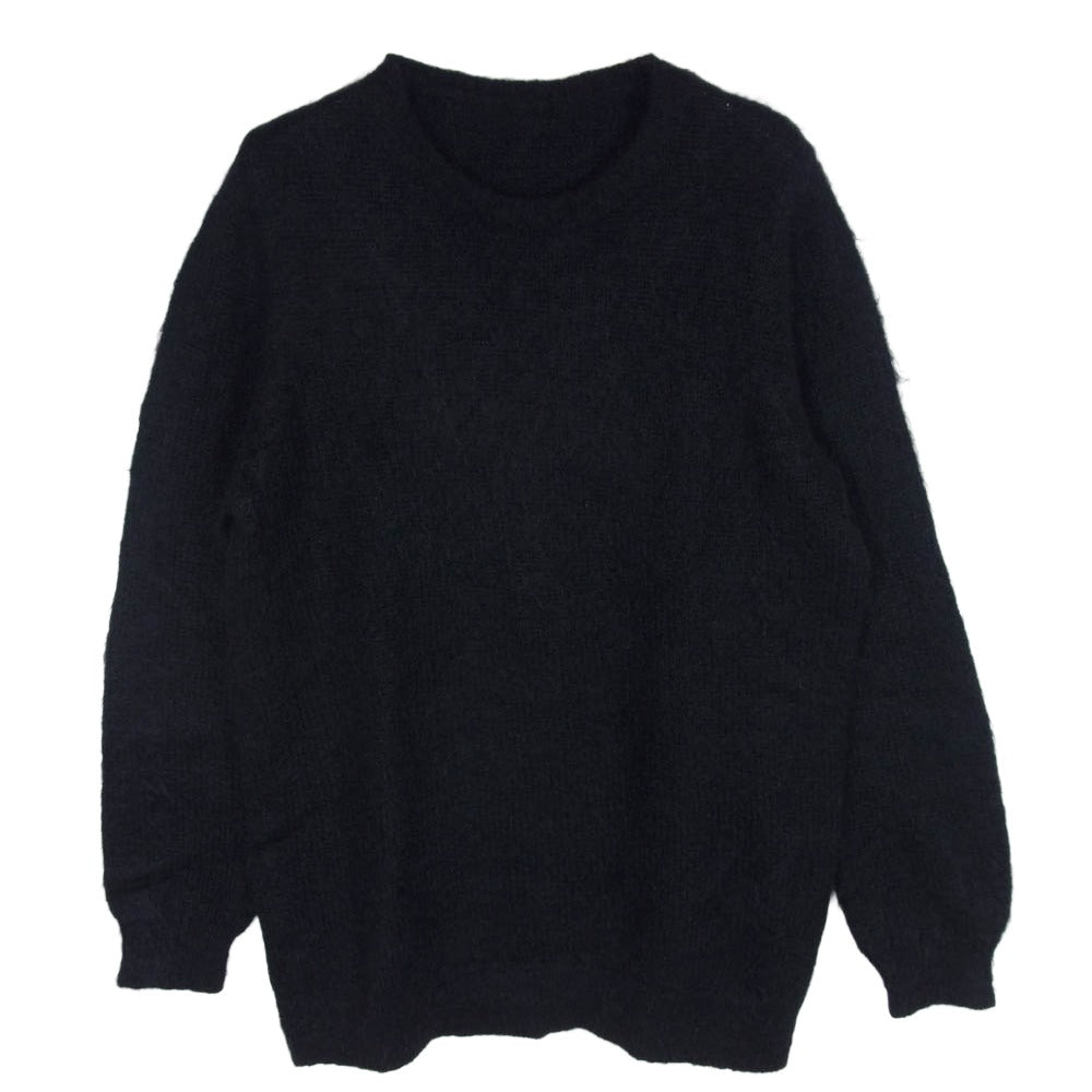 uniform experiment ユニフォームエクスペリメント UE-134092 モヘア混 ラバーロゴ クルーネック ニット ブラック系 2【中古】