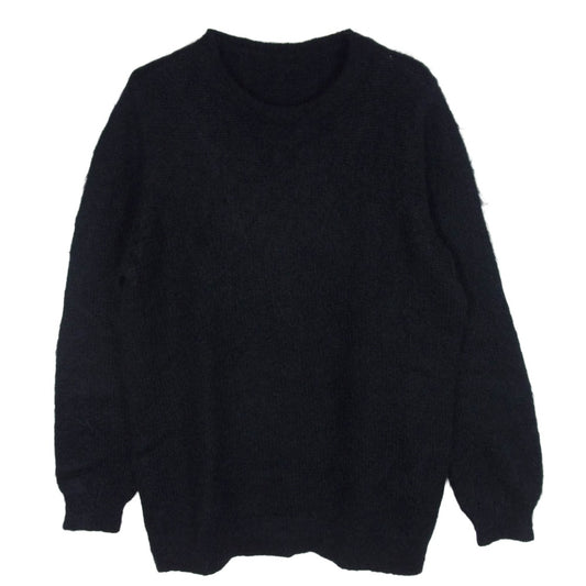 uniform experiment ユニフォームエクスペリメント UE-134092 モヘア混 ラバーロゴ クルーネック ニット ブラック系 2【中古】