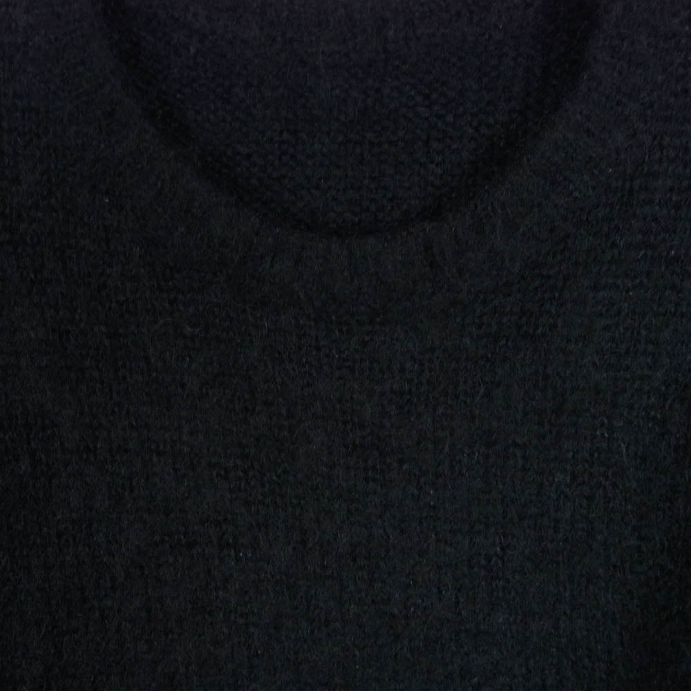 uniform experiment ユニフォームエクスペリメント UE-134092 モヘア混 ラバーロゴ クルーネック ニット ブラック系 2【中古】