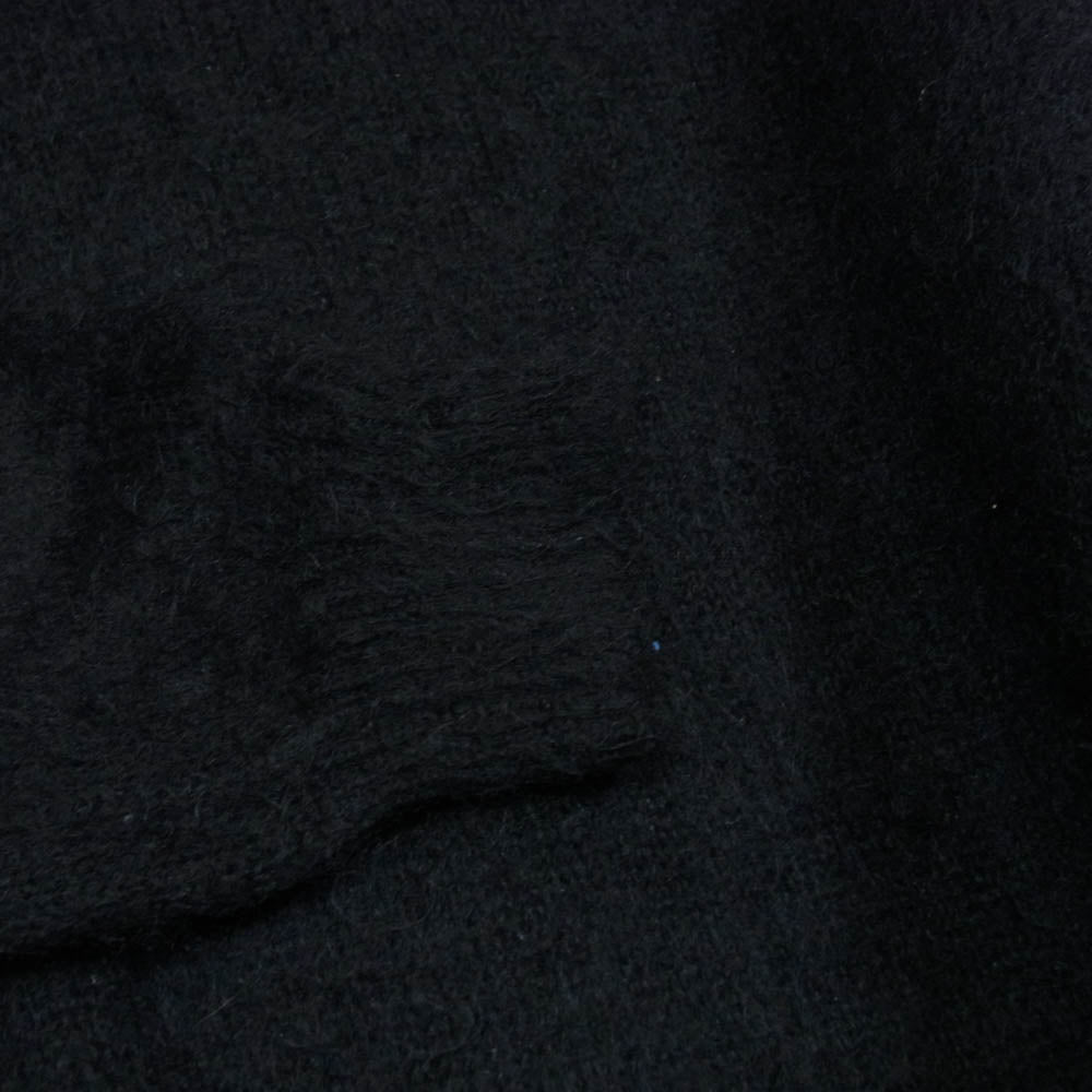 uniform experiment ユニフォームエクスペリメント UE-134092 モヘア混 ラバーロゴ クルーネック ニット ブラック系 2【中古】
