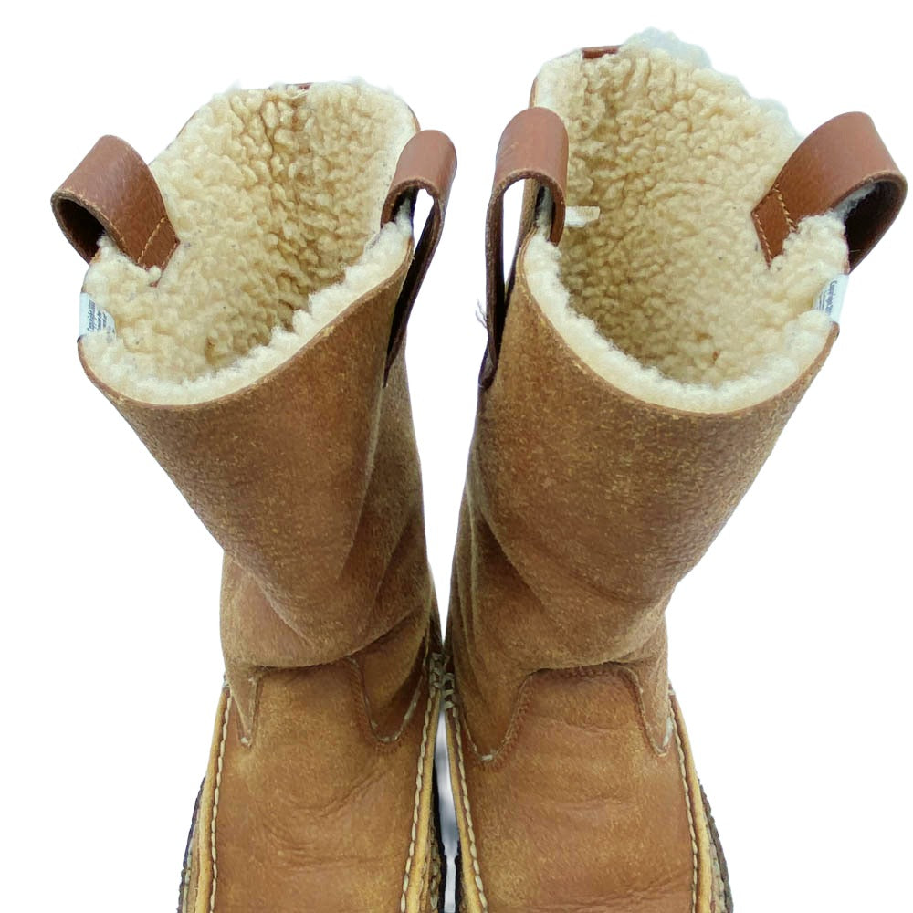 VISVIM ビズビム V10001404-04 GRIDWOOD MOC TOE-FOLK グリッドウッド モックトゥ ムートン レザー ブーツ ブラウン系 ベージュ系【中古】
