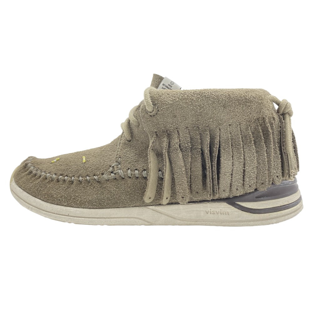 VISVIM ビズビム FBT SHAMAN-FOLK シャーマン フォルク スエード モカシンシューズ スニーカー カーキ系 W7【中古】