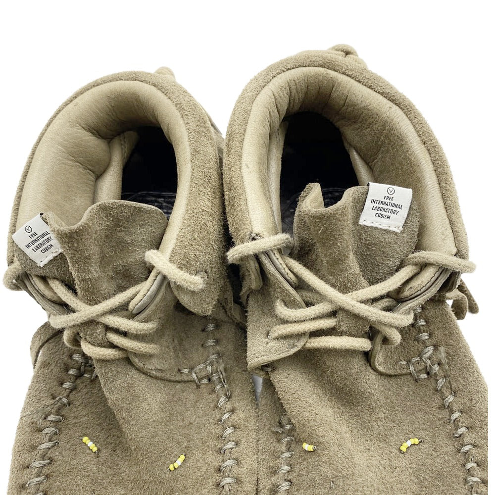VISVIM ビズビム FBT SHAMAN-FOLK シャーマン フォルク スエード モカシンシューズ スニーカー カーキ系 W7【中古】