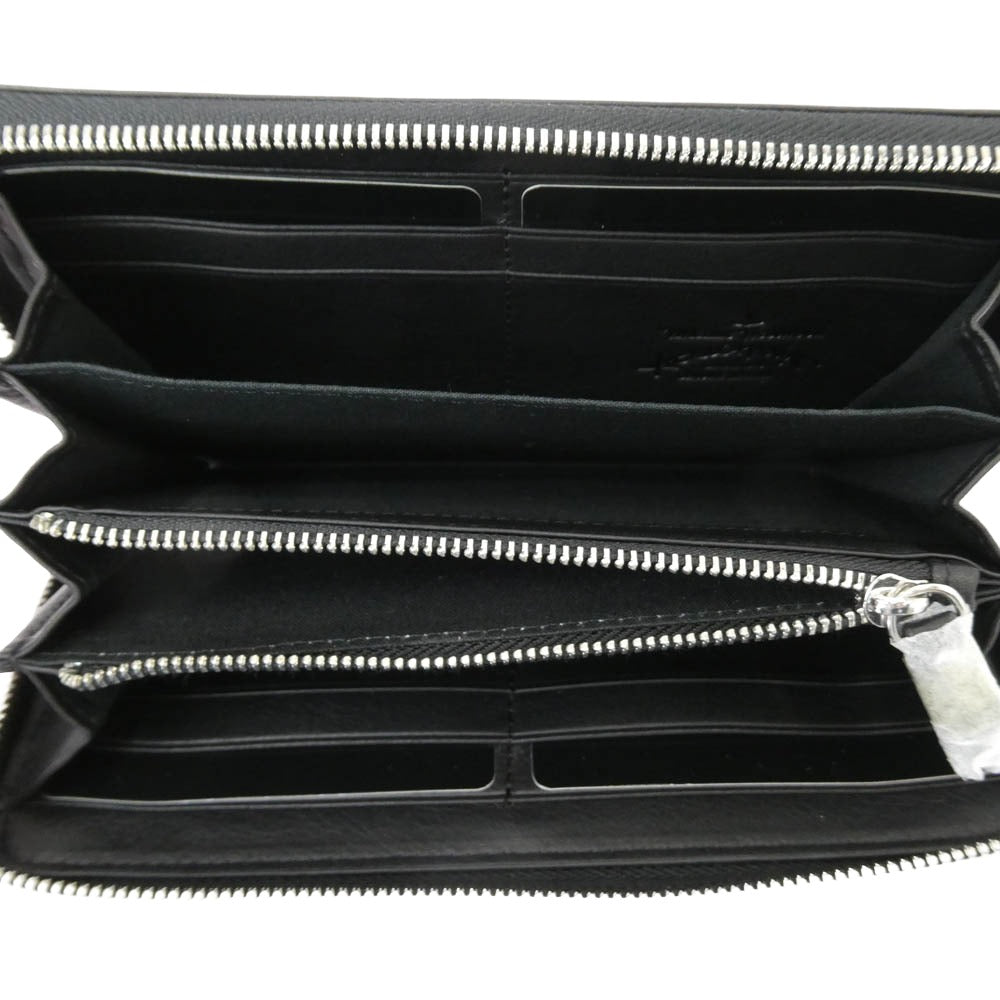 Vivienne Westwood ヴィヴィアンウエストウッド Anglomania アングロマニア ROBIN ZIP RAUND WALLET ロビン ラウンドジップ レザー ウォレット 財布 ブラック系【極上美品】【中古】