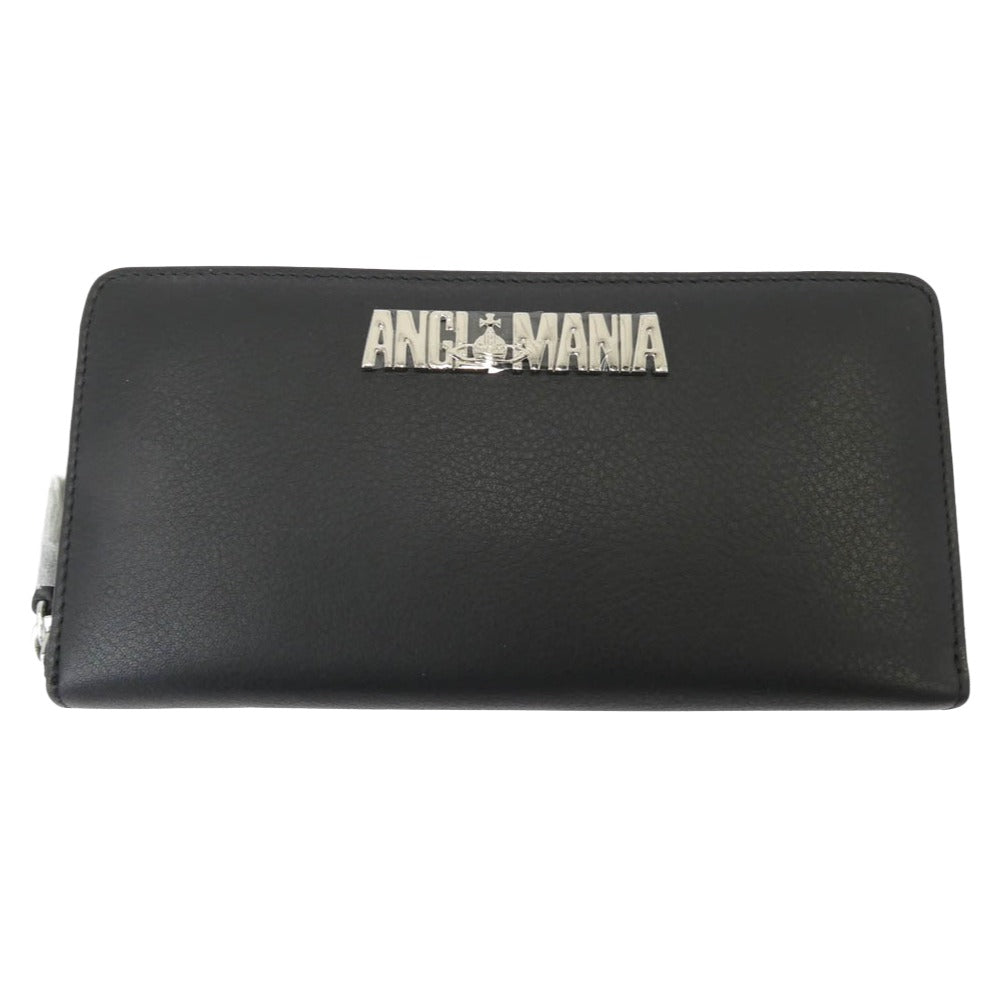 Vivienne Westwood ヴィヴィアンウエストウッド Anglomania アングロマニア ROBIN ZIP RAUND WALLET ロビン ラウンドジップ レザー ウォレット 財布 ブラック系【極上美品】【中古】