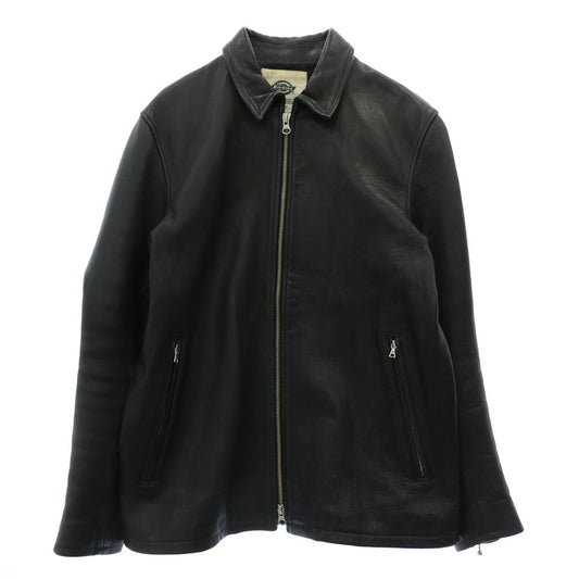 Dickies ディッキーズ 日本製 カウレザー ダブルジップ シングルライダースジャケット ブラック系 M【中古】