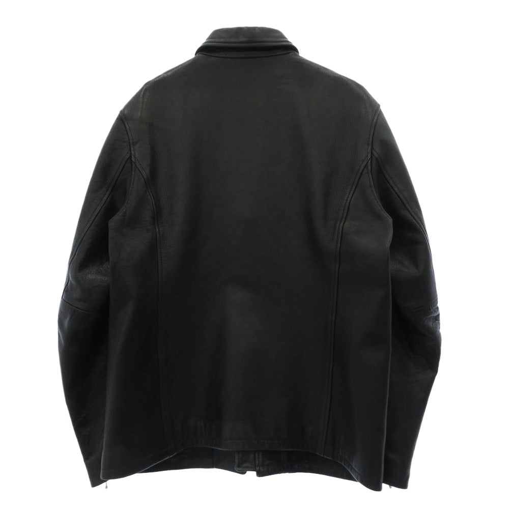 Dickies ディッキーズ 日本製 カウレザー ダブルジップ シングルライダースジャケット ブラック系 M【中古】