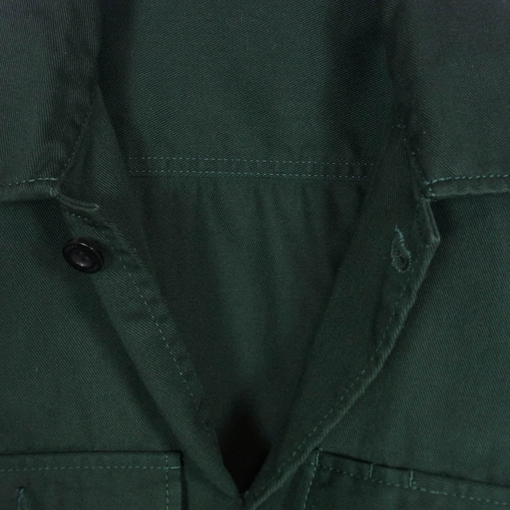 Sacai サカイ 21AW 21-02651M Grosgrain Shirt グロスグレイン 再構築 切替 シャツ ジャケット モスグリーン系 4【中古】