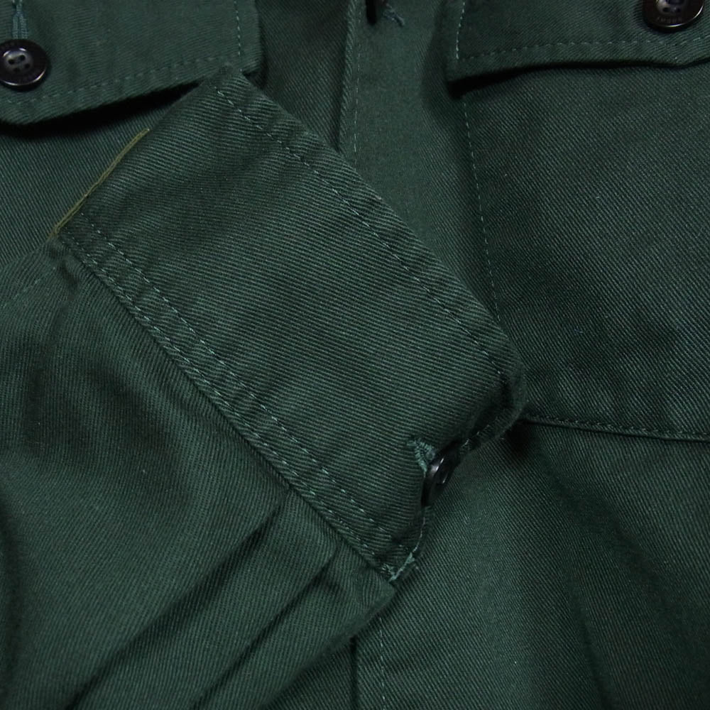 Sacai サカイ 21AW 21-02651M Grosgrain Shirt グロスグレイン 再構築 切替 シャツ ジャケット モスグリーン系 4【中古】