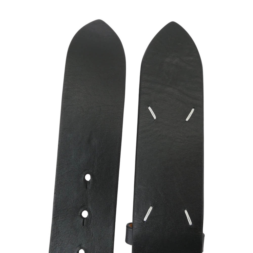 MAISON MARGIELA メゾンマルジェラ SA1TP0006 四つタグ レザー ベルト ブラック系 70【中古】