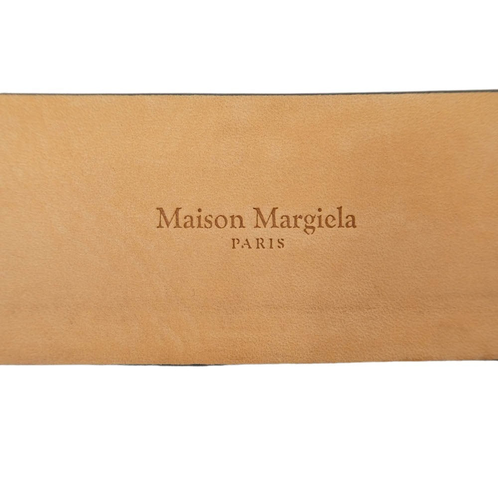 MAISON MARGIELA メゾンマルジェラ SA1TP0006 四つタグ レザー ベルト ブラック系 70【中古】
