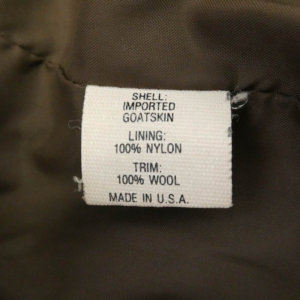 L.L.Bean エルエルビーン Vintage ヴィンテージ A-2 LEATHER FLIGHT JACKET USA製 80s レザー ジャケット ブルゾン ダークブラウン系 44【中古】
