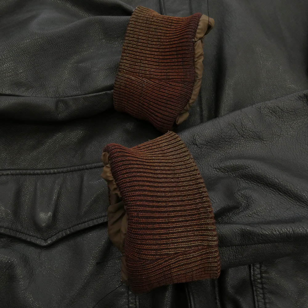 L.L.Bean エルエルビーン Vintage ヴィンテージ A-2 LEATHER FLIGHT JACKET USA製 80s レザー ジャケット ブルゾン ダークブラウン系 44【中古】