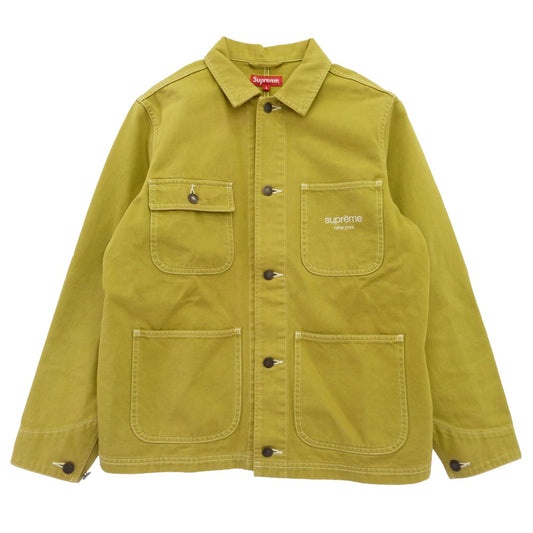 Supreme シュプリーム 16AW Denim Chore Coat デニム チョア コート ジャケット カーキ系 S【中古】