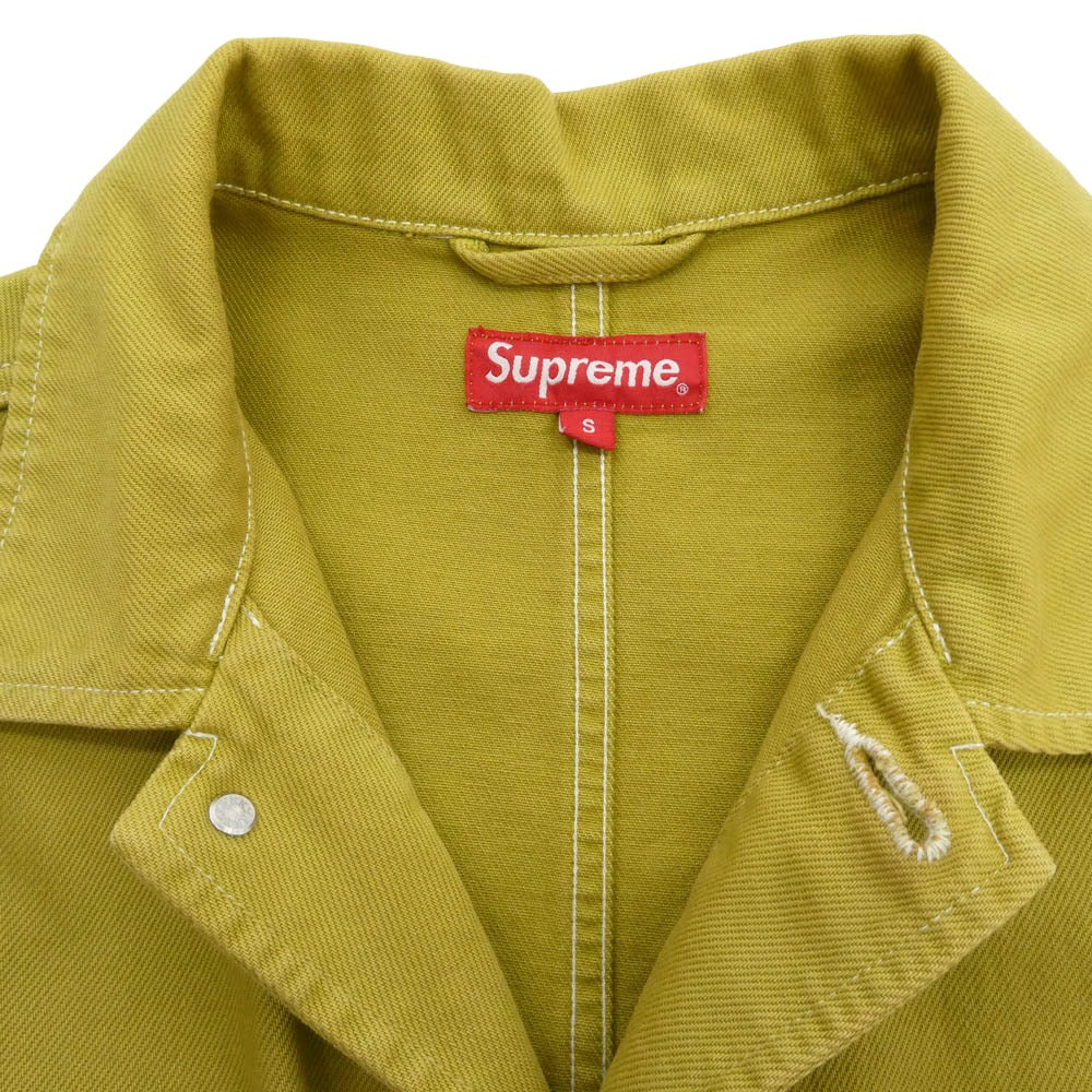 Supreme シュプリーム 16AW Denim Chore Coat デニム チョア コート ジャケット カーキ系 S【中古】