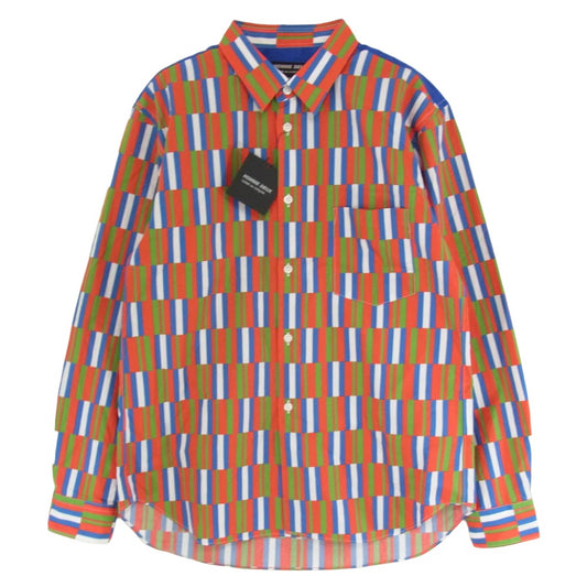 COMME des GARCONS HOMME DEUX コムデギャルソンオムドゥ 25AW DP-B033 総柄 長袖 シャツ マルチカラー系 M【極上美品】【中古】