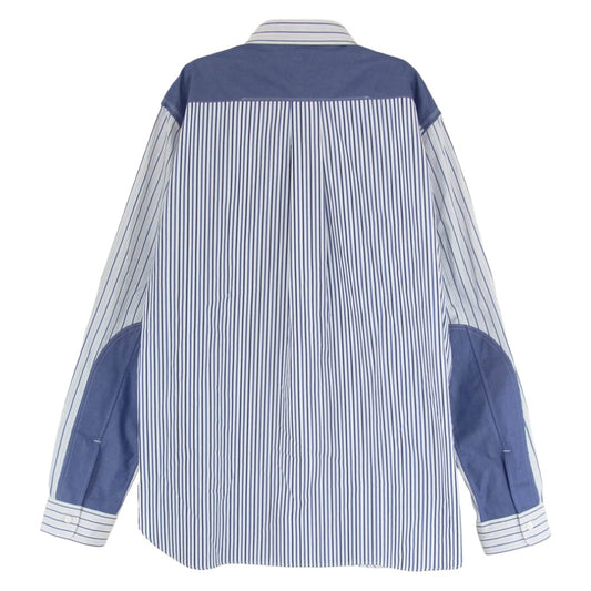 JUNYA WATANABE COMME des GARCONS MAN ジュンヤワタナベコムデギャルソンマン 25AW WP-B015 L/S SHIRT ストライプ ロングスリーブ 長袖 シャツ ブルー系 M【極上美品】【中古】