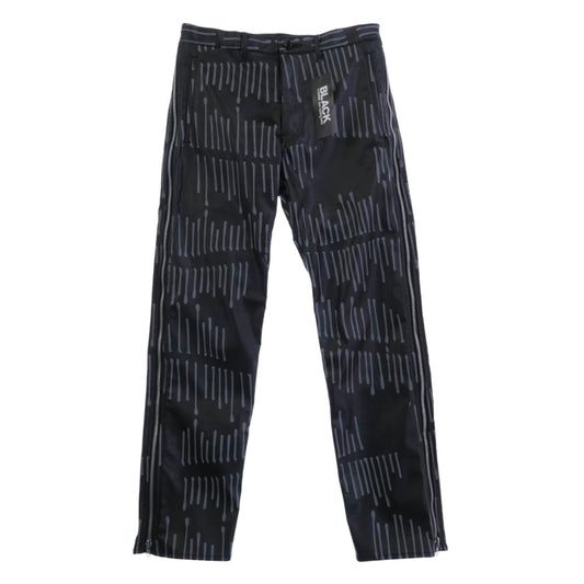BLACK COMME des GARCONS ブラックコムデギャルソン 25AW 1P-P003 シンセティックレザー サイドジップ パンツ ブラック系 M【極上美品】【中古】