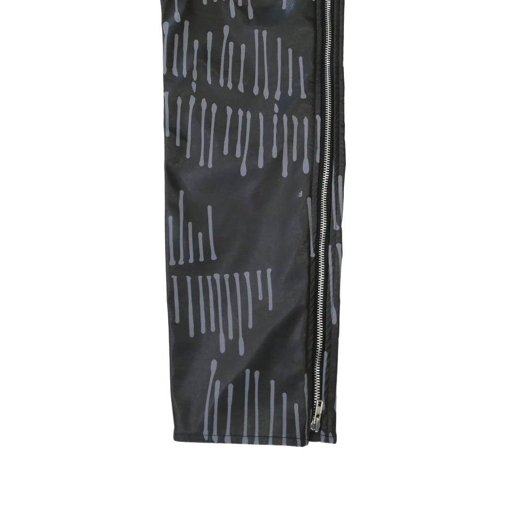 BLACK COMME des GARCONS ブラックコムデギャルソン 25AW 1P-P003 シンセティックレザー サイドジップ パンツ ブラック系 M【極上美品】【中古】