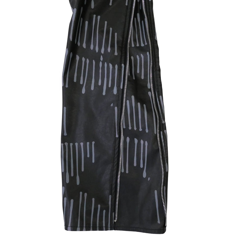 BLACK COMME des GARCONS ブラックコムデギャルソン 25AW 1P-P003 シンセティックレザー サイドジップ パンツ ブラック系 M【極上美品】【中古】