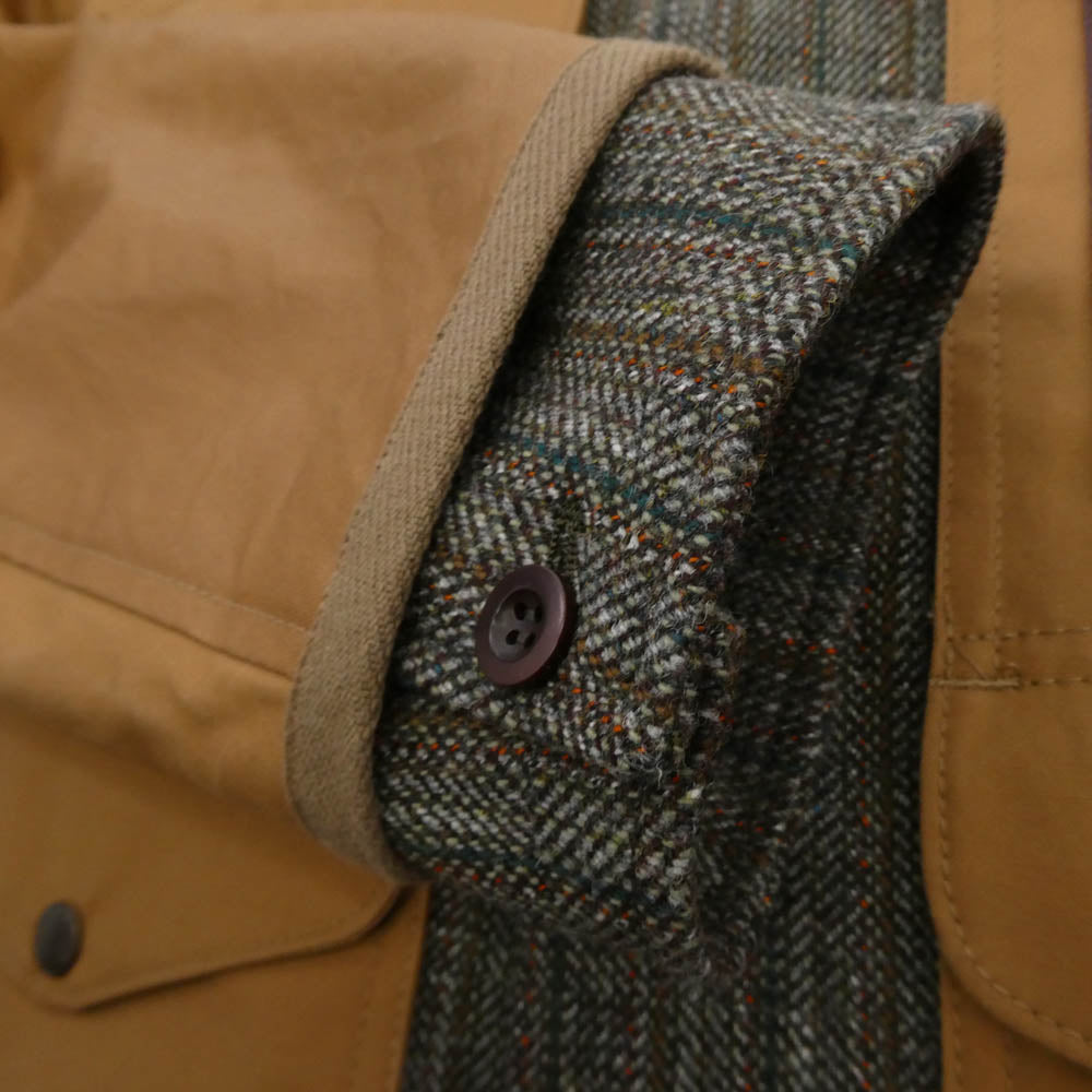 JUNYA WATANABE COMME des GARCONS MAN ジュンヤワタナベコムデギャルソンマン FILSON フィルソン 25AW WP-C014 ウール 襟コーデュロイ レザーパッチ 切替 ジャケット ブラウン系 M【極上美品】【中古】